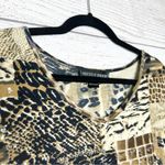 American Vintage Vintage Animal Print Cheetah Leopard Patchwork Print T-Shirt Top Size XL Photo 3