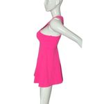 NBD Revolve Barbiecore high neck cut out mini dress skater pink halter small Photo 1