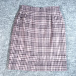 Jones New York Wool Plaid Pencil Skirt Sz 10 Lavender Purple 90s Vintage USA Photo 4
