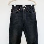 RE/DONE Originals Button Fly High Rise Fray Hem Jeans Black Womens Size 26 Photo 1