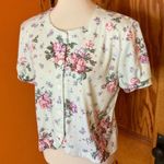 Vintage 90s Fritzi of California girly floral button down top Size M Photo 6