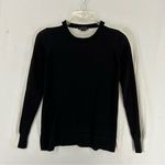 Mel & Lisa Long Sleeve Pullover Crewneck Sweater Cotton Small Black White Size XS Photo 0