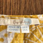 Boden Anthropologie Mustard Yellow White Sleeveless Blouse Size 6 EUC #1049 Photo 5