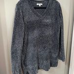 Orvis  Women’s Chenille Blue Oversize Chunky Knit Cozy Sweater Size Medium Photo 5