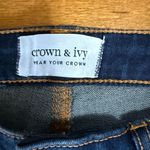 Crown & Ivy  Cropped Ruffle‎ Hem Jeans High Rise 10P Photo 2