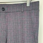 Betabrand Boot Cut Onyx Plaid Size Medium Petite Black Purple Stretch Pants Photo 6