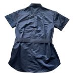 Banana Republic  Military Shirt Navy Blue Size Medium S/S Belted MILI Safari Photo 7