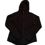Tek Gear Women Size Petite Medium Black Fleece Jacket Hoodie Thumb Hole (37-584) Photo 2