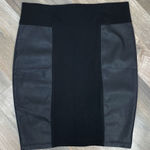 HeartSoul Faux Leather Panel Pencil Skirt Black Stretch Juniors 13 Size undefined Photo 0