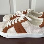 J.Crew Striped White Sherpa Road Trip Sneakers Womens Size 7.5 Photo 0