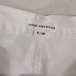 Good American NWT  Good 90’s White Denim Jean Shorts Raw Hem Distressed Size 6 Photo 8