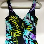 Floral one piece swim dress Sz M/L Black Size M Photo 1