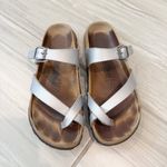 Betula Birkenstock Mayari Leather Strap Sandals in‎ Silver Brown Summer Size 7 Photo 9
