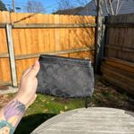 Coach y2k Jacquard Signature Black Leather Trim Pleated Wristlet Wallet Photo 4