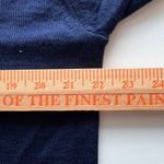 J Crew Navy Blue V Neck Bell Sleeve Tie Detail Sweater Knit Top Womens Size L Size L Photo 7