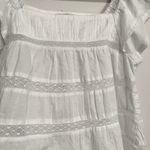 Abercrombie & Fitch  Shirt White Ruffle Lace Babydoll Top Small Coquette Cottage Photo 4
