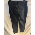 Nine West Women's Black Checked Trousers Size 6 Slim Ankle Rayon Nylon Stretchy Photo 1