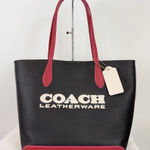 Coach NWT Kia Leather Tote In Colorblock Photo 0