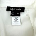 Paperwhite 3/4 Sleeve Collared Button Down Tunic Top White Size 4 Photo 6