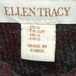 Ellen Tracy Cowl Neck Wool Blend Cardigan Sweater – Size Small – Burgundy & Char Photo 7