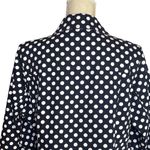 cj banks 𝅺 Women’s Navy White Polka Dots Jacket Size 1X Denim Buttons Casual Photo 4
