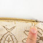 Vintage Handmade White Czechoslovakian Art Deco Beaded Clutch Women One Size Photo 4