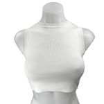 ZARA  Women's White Knit Crew Neck Sleeveless Crop Sweater Vest Top Size S Photo 0