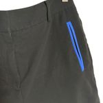 Alexander Wang  Black Flat Front High Rise Blue Trim Sporty Modern Shorts Size 6 Photo 4