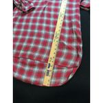 Madewell Flannel Plaid Shirt Dress XS Long Sleeve Button Front Red Casual Photo 4