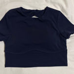 Kamo Fitness backless cropped top with removable pads Blue Photo 0