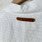 Birds of Paradis by Trovata Cotton Popover Button Blouse Shirt White Photo 8