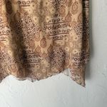 Wrap Around by Wrapper Y2k Skirt XL Paisley Boho Handkerchief Hem Made in USA Brown Photo 2
