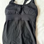 Athleta Black Renew Stripe Racerback Tank Photo 2