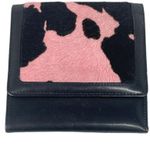 Garys Faux Cowhide Trifold Wallet Pink Black Photo 7