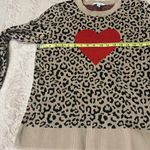 Time & Tru  Heart And Animal Print Sweater in size L (12-14) Photo 2