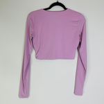 Meshki  Emely long Sleeve athletic crop top in a lavender purple pink size medium Photo 4