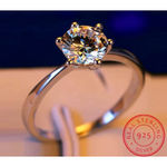 Boutique 1Ct‎ Solitaire Platinum 925 Simulated Diamond Engagement Wedding Ring, Size 8 Photo 14