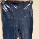 Spanx  Navy Patent Leather Pant Legging- Size Small Photo 4