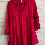 Free People Pink Bohemian Long Sleeve Dress Photo 0