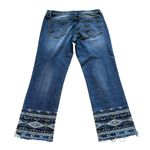 Driftwood  Colette Straight Crop Jeans Embroidered Denim Photo 1