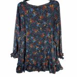 Lost + Wander Mini Dress Women M Navy Blue Floral Blouson Midnight Festival Boho Size M Photo 5