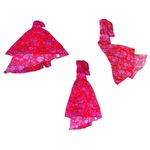 Band of Gypsies Hi Low Dress Small Red Pink Flowers Stretch Waist Festive READ Photo 8