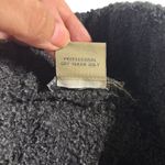 Escapade Black‎ Boucle Knit Rabbit Fur Trim Cowl Neck Sweater Medium Black Photo 7