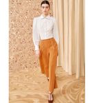 Ulla Johnson  Polina wide flared pants cotton linen silk size 2 DR Photo 4