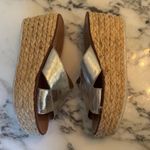 ZARA EUC  Metallic Silver Espadrille Wedge
Sandals Women's Sz 7 Sold Out! Photo 4