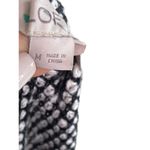 Loft Ann Taylor  Long Sleeve Waffle Block Crochet Pullover Sweater M Black White Photo 9