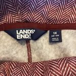 Lands' End Cowlneck Fleece Tunic Sweater Women's 1X Herringbone Cozy Sweatshirt Photo 6