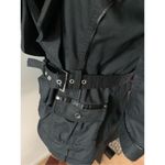 White House | Black Market  light jacket, size 6 black color ruffles with a belt Photo 3