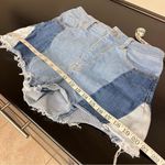 Driftwood Colorblock highrise jeans shorts, frilled hem, size 25 Photo 8