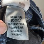 Hudson Jeans Hudson Signature Bootcut Flap Jeans Dark Blue Distressed Stretch Womens Sz 28x29 Photo 13